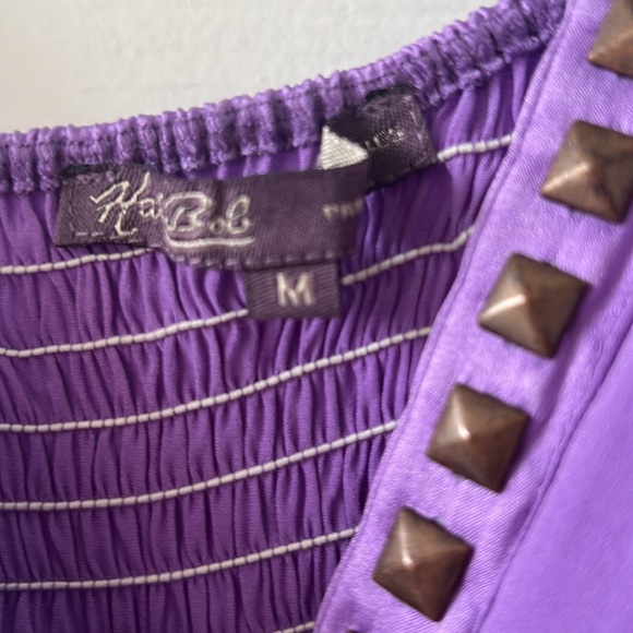 Purple with bronze metal studs! Cocktail dress - Picture 3 of 3